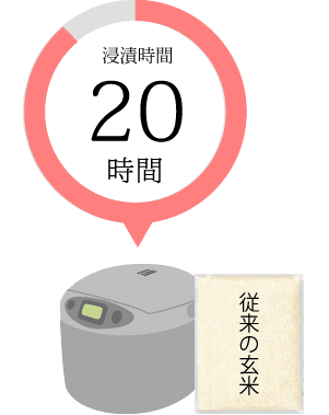 玄米の浸漬時間は20時間