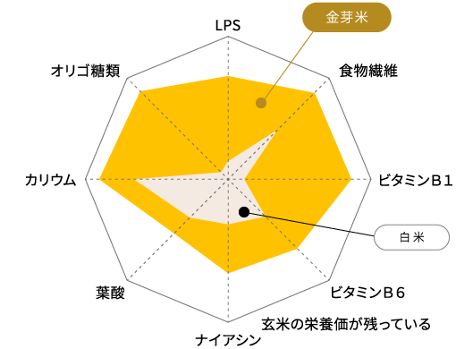 玄米の栄養素が残っています