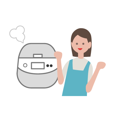 手軽に炊けて時間節約