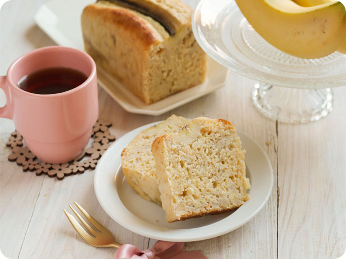 みんな大好き！バナナの米粉パウンドケーキ