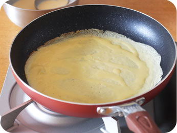 金芽米の米粉で作るモチモチクレープ　作り方3