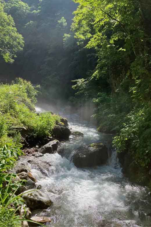 大田様の田んぼの水源である牛首谷