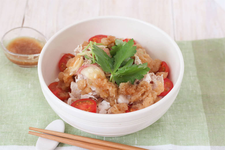 《金芽米レシピ》1/3日分の野菜♪さっぱり！豚しゃぶおろし丼
