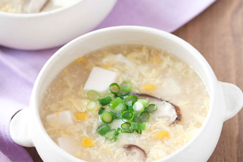 おかゆで作る中華風コーンスープ《金芽米レシピ》