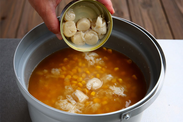 「お手軽に本格的な味を!帆立とコーンの炊き込みご飯」作り方2画像