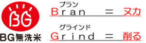 「BG無洗米 ヌカ、削る」画像