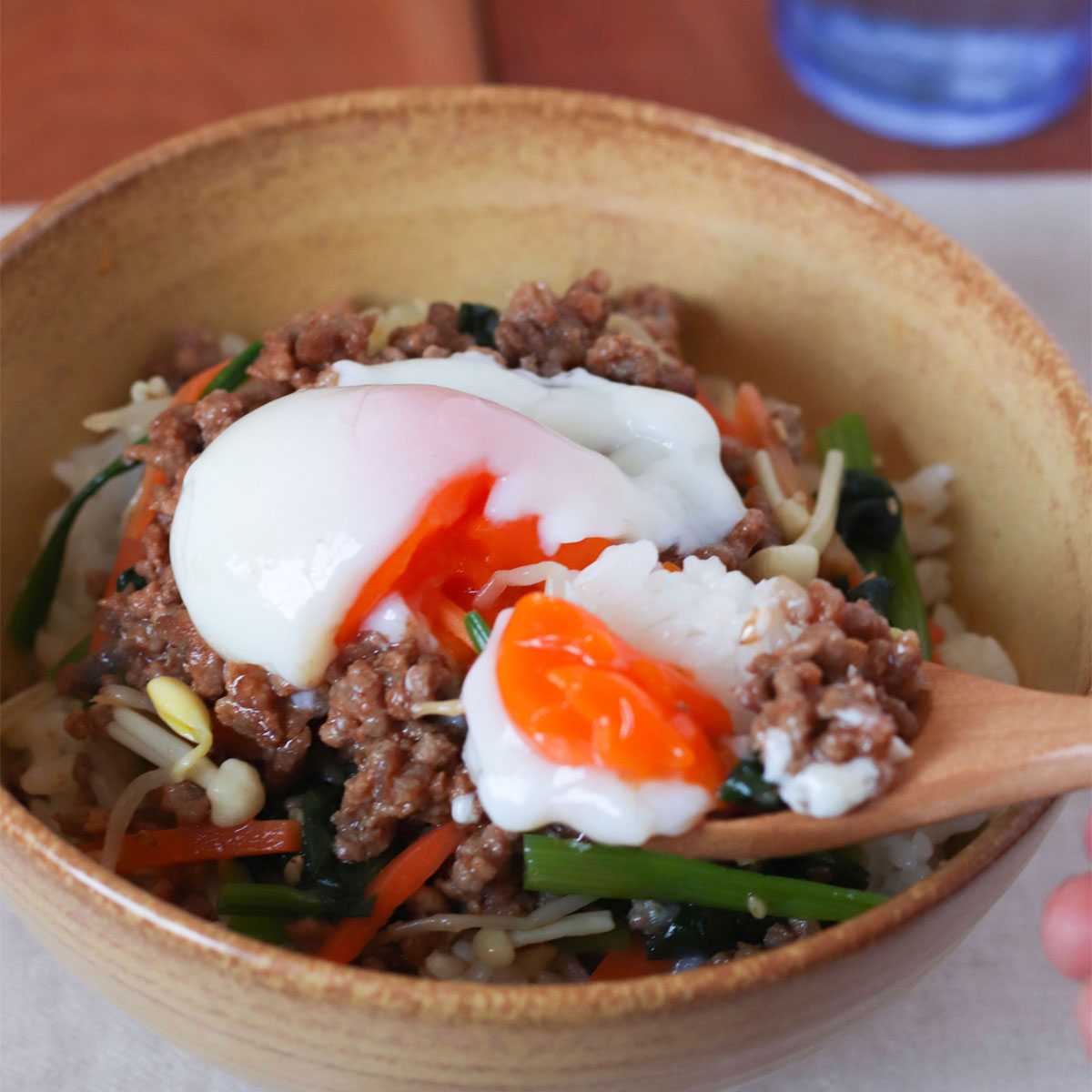 「1/3日分の食物繊維♪ズボラなビビンバ丼」画像