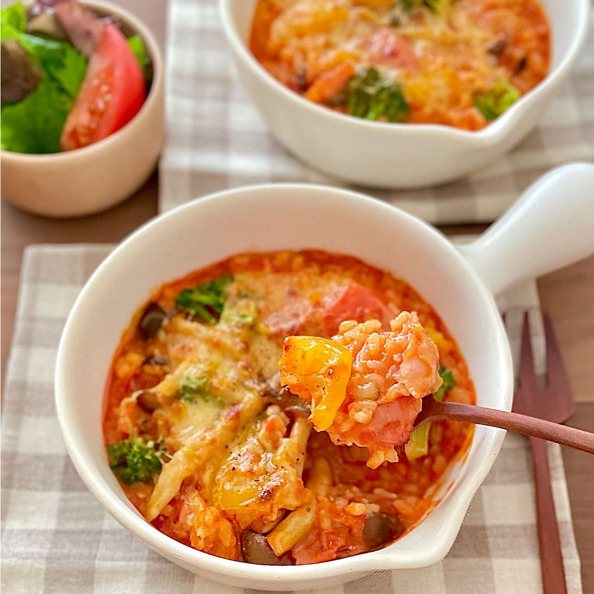 「ごろごろ野菜と玄米のトマトリゾット」画像